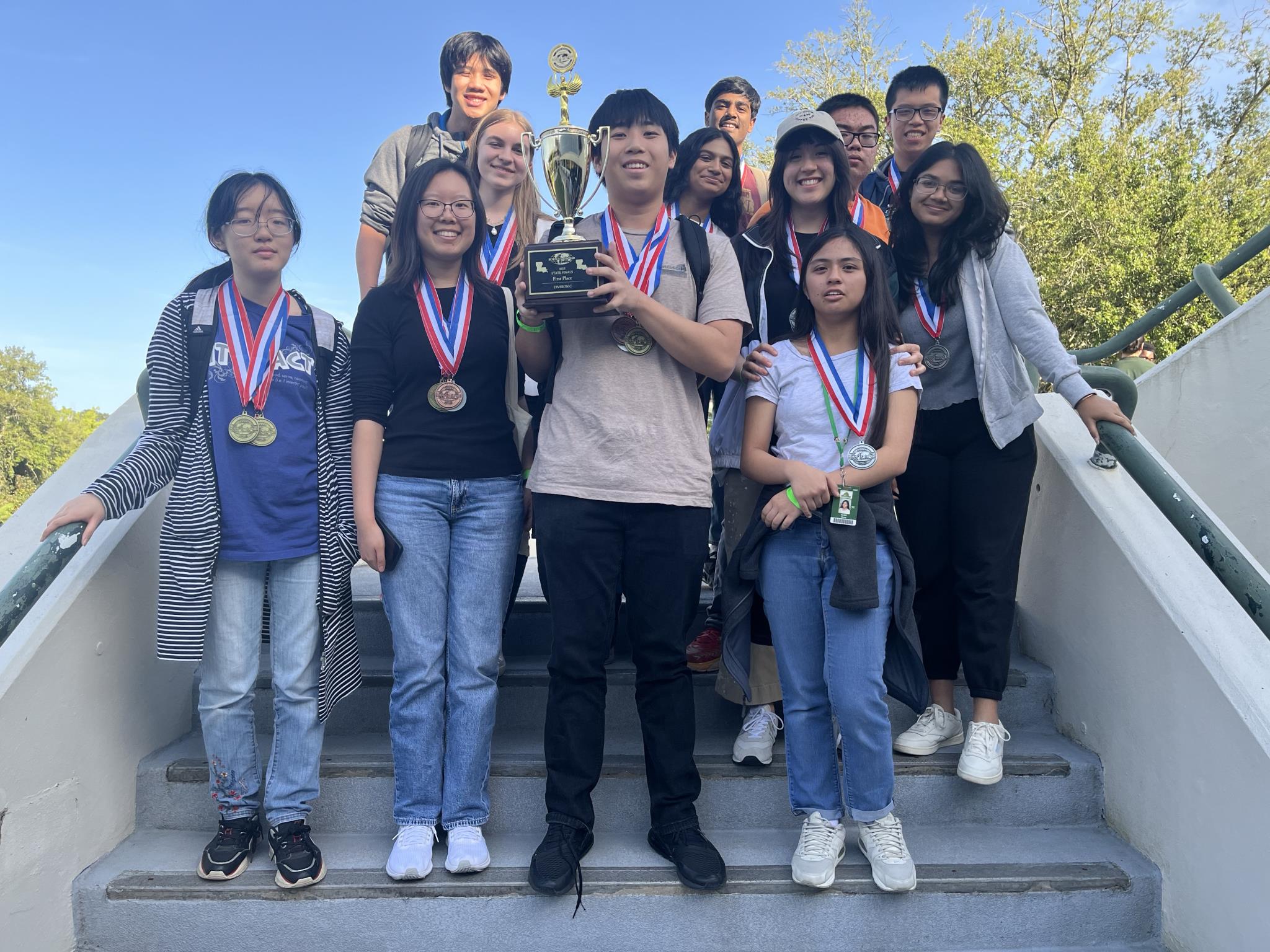 The BRMHS Science Olympiad team finished first overall in the Louisiana State Science Olympiad competition.